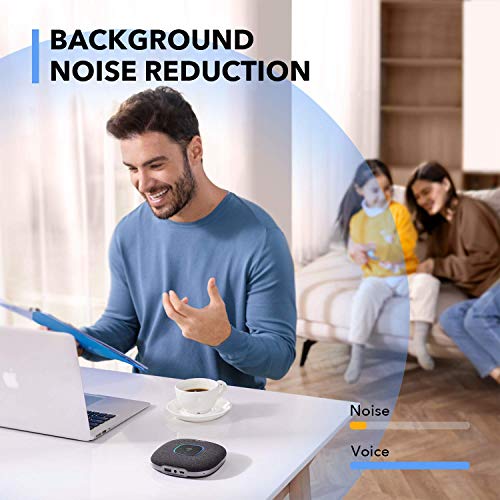 Anker PowerConf S3 Bluetooth Speakerphone with 6 Mics, Enhanced Voice Pickup, 24H Call Time, App Control, Bluetooth 5, USB C, Conference Speaker Compatible with Leading Platforms (Renewed)