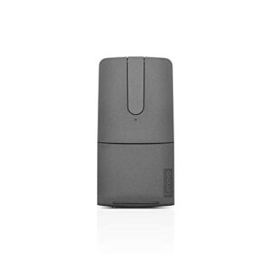 Lenovo Yoga Mouse with Laser Presenter, 2.4GHz Wireless Nano Receiver & Bluetooth 5.0, Award-Winning Ergonomic V-Shape, Adjustable 1600 DPI, Optical Mouse, GY50U59626, Iron Grey, gray