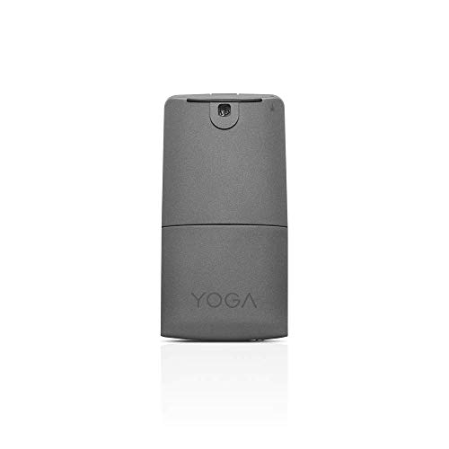 Lenovo Yoga Mouse with Laser Presenter, 2.4GHz Wireless Nano Receiver & Bluetooth 5.0, Award-Winning Ergonomic V-Shape, Adjustable 1600 DPI, Optical Mouse, GY50U59626, Iron Grey, gray