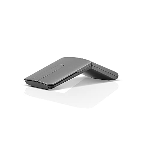 Lenovo Yoga Mouse with Laser Presenter, 2.4GHz Wireless Nano Receiver & Bluetooth 5.0, Award-Winning Ergonomic V-Shape, Adjustable 1600 DPI, Optical Mouse, GY50U59626, Iron Grey, gray