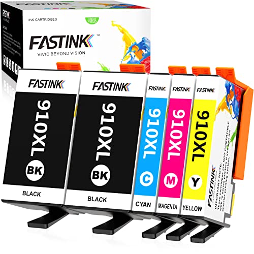 FASTINK Compatible with HP 910XL 910 XL Ink Cartridges for 8025e 8025 8020 8035e 8035 8022 8028 (Not for *e Printer with HP+ Service), 5Pack