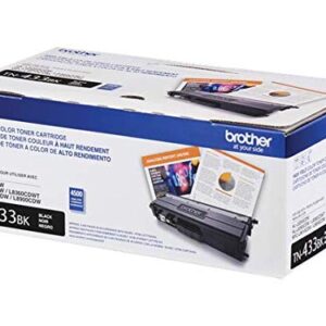 Brother Genuine TN433BK 2-Pack High Yield Black Toner Cartridge with Approximately 4,500 Page Yield/Cartridge
