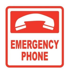 Emergency Wall Telephone Pre-programmed to Auto Dial 911 - RED