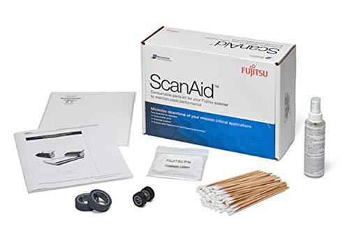 Fujitsu Genuine ScanAid Kit, Cleaning Supplies & Replacement Parts, fi-7140 fi-7240 fi-7160 fi-7260 fi-7180 fi-7280 fi-7300NX