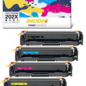 202X 202A Toner Cartridge 4 Pack Replacement for HP 202X 202A CF500X CF500A Compatible with Color Pro MFP M281fdw M254dw M281cdw M254nw M281fdn M254 M281 Printer (Black Cyan Magenta Yellow)