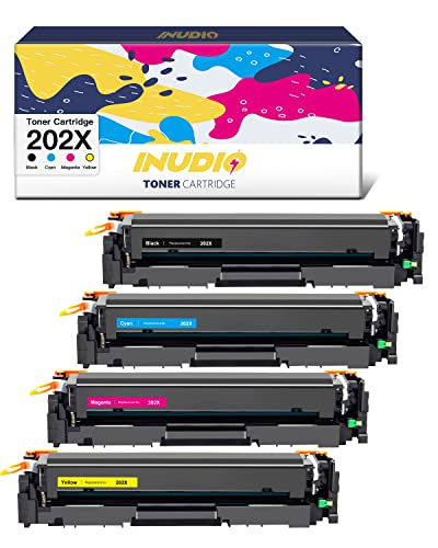 202X 202A Toner Cartridge 4 Pack Replacement for HP 202X 202A CF500X CF500A Compatible with Color Pro MFP M281fdw M254dw M281cdw M254nw M281fdn M254 M281 Printer (Black Cyan Magenta Yellow)