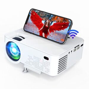 vyser projector, 7500l outdoor portable projector with wifi, 240″ display full hd 1080p home theater movie projector, wireless smart connection compatible with phone/tv stick/usb/hdmi/vga/av/sd