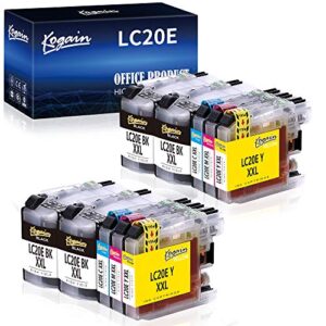 kogain compatible lc20exxl ink cartridges replacement for brother lc20exxl ink cartridges, work for brother mfc-j985dw mfc-j775dw j5920dw printer 10-pack(4 black, 2 cyan, 2 magenta, 2 yellow)