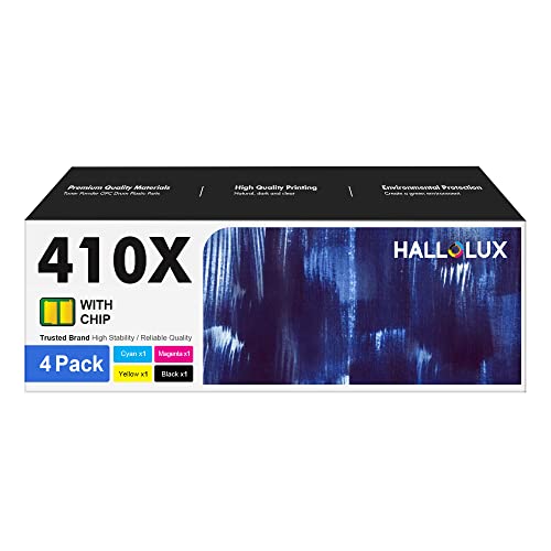 410X 410A Toner Cartridge Replacement for HP 410X CF410X 410A CF410A Toner Compatible with Color Pro MFP M477fdw M477fdn M477fnw M452dn M452dw M452nw M377dw Printer Toner (4 Pack,with Chip)