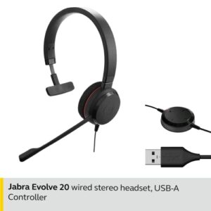 Jabra Evolve 20 UC Mono Wired Headset/Music Headphones