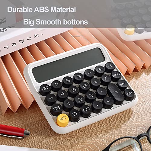 Calculators, Benkaim Desk Calculator,Basic Standard Calculator,12 Digit Large LCD Display Big Button Calculator for School, Home & Business Use(Beige)