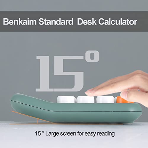 Calculators, Benkaim Desk Calculator,Basic Standard Calculator,12 Digit Large LCD Display Big Button Calculator for School, Home & Business Use(Beige)