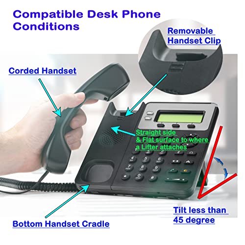 Wireless Headset for Desk Phone with Remote Hook ON and Off Handset Lifter, 300 Feet Mobility 8 Hours Talking (Explorer)