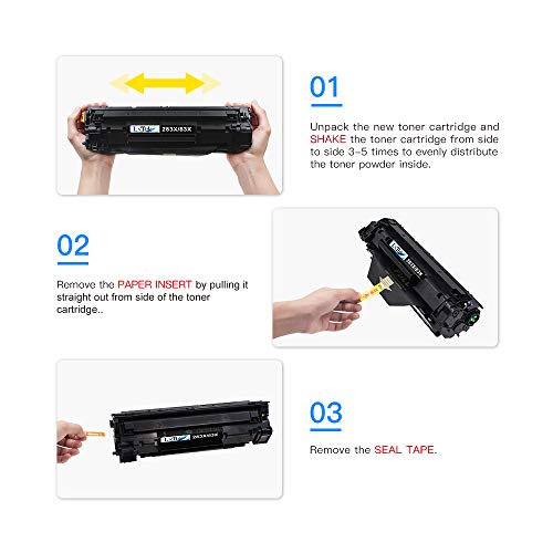 LxTek Compatible Toner Cartridge Replacement for HP 83X CF283X 83A CF283A to compatible with Laserjet Pro M201dw M201n M201 M125 M125nw M127fn M127fw M225dn M225dw Laser Printers (4-Black, High-Yield)