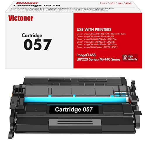 057 057H CRG-057 Black Toner Cartridge 3009C001 1-Pack Replacement for Canon 057 Toner Cartridge for Canon imageCLASS MF445dw MF448dw MF449dw LBP226dw LBP227dw MF440 MF445 LBP220 Series Printer Ink