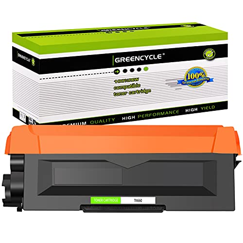 greencycle 1 Pack TN660 TN-660 TN630 TN-630 Black Toner Cartridge Replacement Compatible for Brother MFC-L2700dw MFC-L2740dw DCP-L2540dw HL-L2300D HL-L2380DW HL-L2320D DCP-L2540DW Laser Printer