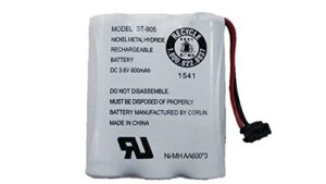 uniden bt-905 replacement rechargeable battery for many uniden phone systems and cordless handsets, nickel metal hydride rechargeable battery, dc 3.6v 600mah