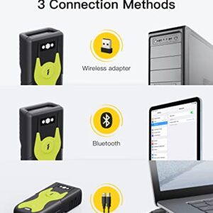 Inateck Bluetooth Scanner 2D Barcode Scanner 2.4Ghz USB Adapter, Screen Scanning, Exclusive Shortcuts, BCST-42