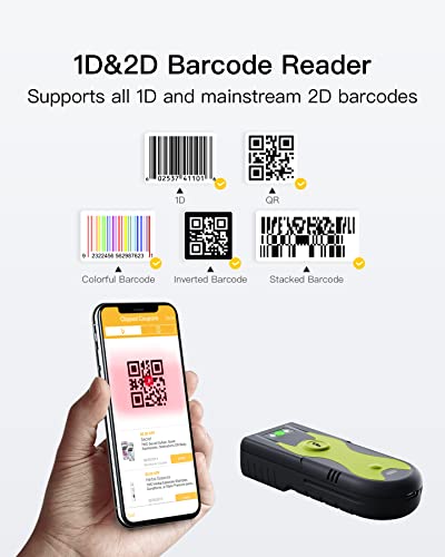 Inateck Bluetooth Scanner 2D Barcode Scanner 2.4Ghz USB Adapter, Screen Scanning, Exclusive Shortcuts, BCST-42