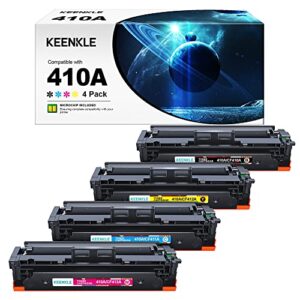 410a toner cartridge 4 pack m477fnw m477fnw toner compatible replacement for hp 410a cf410a 410x to use with color laserjet pro mfp m477fnw m477fdw m452dn printer(4 pack, black cyan yellow magenta)