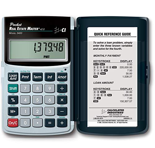 Calculated Industries 3400 Pocket Real Estate Master Financial Calculator