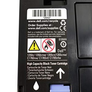 Dell 810WH 1250 1350 1355 C1760 C1765 Toner Cartridge (Black) in Retail Packaging, 1 Size