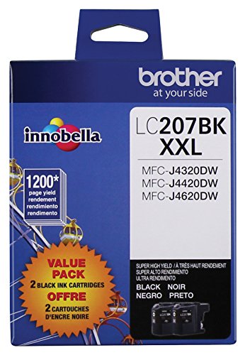 Brother Printer LC2072PKS Multi Pack Ink Cartridge, Black - Pack of 2