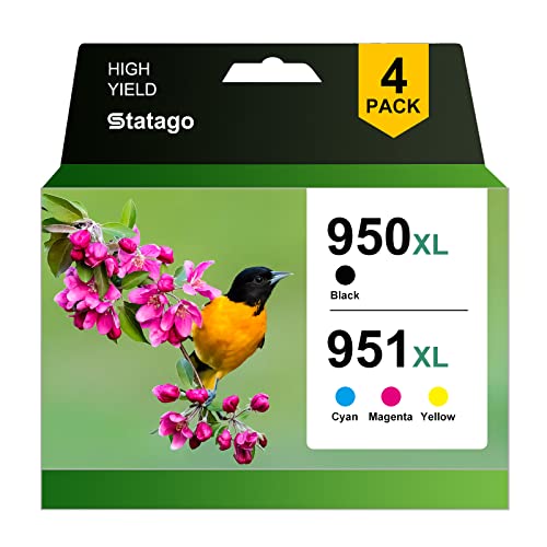 950XL Ink Cartridges Replacement for HP 950XL 951XL Combo Pack Use with HP OfficeJet Pro 8600 8610 8620 8100 8630 8660 8640 8615 8625 276DW 251DW 271DW Printer (4-Pack)