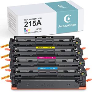 215a with chip actualcolor c compatible toner cartridge replacement for hp 215a toner cartridge w2310a fit for color laser pro mfp m182 m183 m182nw m183fw m155 printer black cyan magenta yellow,4-pack