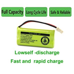 Kruta BT166342 BT266342 Battery 2.4V 800mah Replacement Battery Pack Compatible with for BT183342 BT283342 BT162342 BT262342 VTech CS6114 CS6419 CS6719 at&T EL52300 CL80111 Cordless Phone (Pack 4)