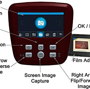 MINOLTA Film & Slide Scanner, Large 5" Screen, Convert Color & B&W 35mm, 126, 110 Negative & Slides, Super 8 Films to High Res 22MP JPEG Digital Photos, 16GB SD Card, Worldwide AC Adapter (Black)