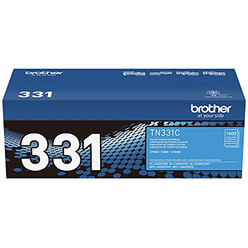 Brother TN-331C DCP-L8400 L8450 HL-L8250 L8350 MFC-L8600 L8650 L8850 Toner Cartridge (Cyan) in Retail Packaging.