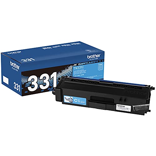 Brother TN-331C DCP-L8400 L8450 HL-L8250 L8350 MFC-L8600 L8650 L8850 Toner Cartridge (Cyan) in Retail Packaging.