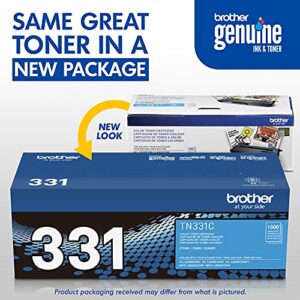 Brother TN-331C DCP-L8400 L8450 HL-L8250 L8350 MFC-L8600 L8650 L8850 Toner Cartridge (Cyan) in Retail Packaging.