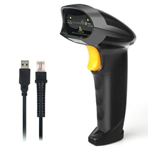 handheld usb barcode scanner wired 1d bar code reader with usb cable for supermarket, convenience store, warehouse