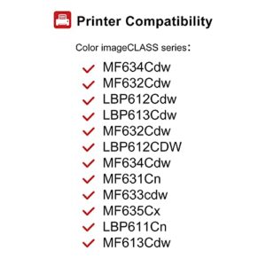 045H Toner MF634cdw Toner Compatible Toner Cartridge Replacement for Canon 045H Toner Cartridges 045 CRG-045H for Canon Color ImageCLASS MF634Cdw MF632Cdw LBP612Cdw MF635Cx MF634 Printer (4 Pack)