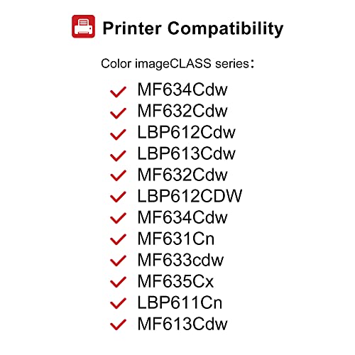 045H Toner MF634cdw Toner Compatible Toner Cartridge Replacement for Canon 045H Toner Cartridges 045 CRG-045H for Canon Color ImageCLASS MF634Cdw MF632Cdw LBP612Cdw MF635Cx MF634 Printer (4 Pack)