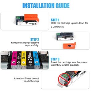 Miss Deer Compatible Ink cartridges Replacement for Canon 280 PGI-280 PGI-280XXL 280XXL PGBK for Canon PIXMA TR7520 TR8520 TS6120 TS6220 TS8120 TS8220 TS9120 TS9520 TS6320 TS9521C (PGBK, 3-Pack)