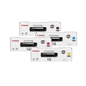 canon 118 toner cartridge bundle for imageclass mf8350/mf8580 color laser printer/black/cyan/magenta/yellow