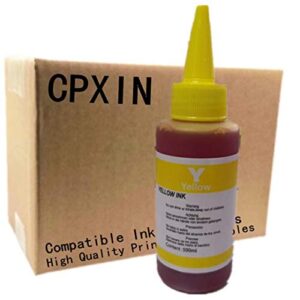 Printer Ink Dye Ink Black/Cyan/Magenta/Yellow Refill Ink Kits Suit for Eposn for Canon for HP for Brother for Lexmark for Samsung for Dell for Kodak All Inkjet Printer (100ML 1Set 4 Pcs)