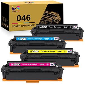 onlyu compatible toner cartridge replacement for canon 046 046h crg-046h for color imageclass mf733cdw mf731cdw mf735cdw lbp654cdw mf733 mf731 printer ink (black cyan magenta yellow, 4 pack)