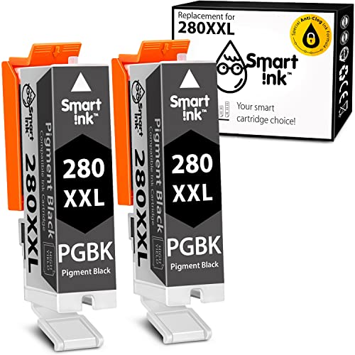Smart Ink Compatible Ink Cartridge Replacement for Canon PGI-280XXL 280 XXL PGI280 to use with TR8520 TS9120 TS6120 TR7520 TS6220 TS6320 TS8220 TS8120 TS8320 TS702 (2 PGBK, Pigment Black Pack Combo)