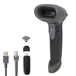 328 feet distance 1d ccd wireless bar code scanner for for pc computers, unideeply 2 in 1 (433mhz wireless & usb wired) automatic barcode reader handheld usb receiver for store supermarket, warehouse