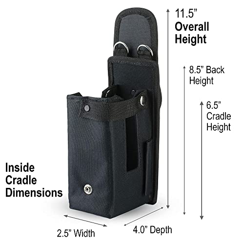 e-Holster Barcode Scanner Holster (Large), Ballistic Nylon Carrying Case Pouch for Pistol-Grip Mobile Computers, with Belt Clip, Belt Loop, Shoulder Strap, for Zebra MC9300, MC9200, MC9500