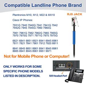 Phone Headset with Microphone Noise Cancelling & Mute Switch, RJ9 Telephone Headsets Compatible with Cisco Office Landline Phones 6851 6945 7841 7861 7942 7945 7961 7962 7965 8811 8841 8845 8851 8861