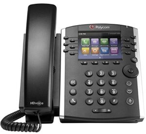 polycom vvx 400 series business media phone poe (power supply included) (renewed)