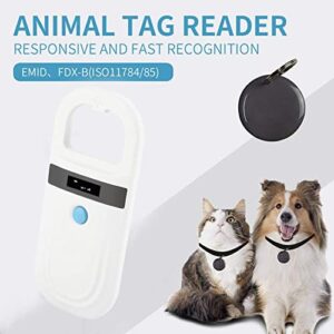 Watris Veiyi Dog Microchip Reader, Pet Microchip Scanner with OLED Display Screen, Pet Chip ID Scanner Supports FDX-B（ISO11784/11785） and EMID Microchips, for Animal Management