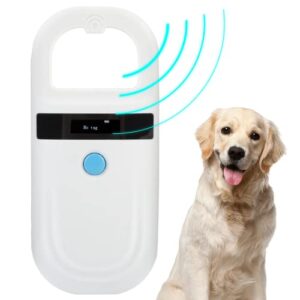 watris veiyi dog microchip reader, pet microchip scanner with oled display screen, pet chip id scanner supports fdx-b（iso11784/11785） and emid microchips, for animal management