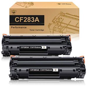 cmybabee compatible toner cartridge replacement for hp 83a cf283a for hp laserjet pro mfp m127fw m225dw m127fn m125nw m201dw m225dn m201n m125a printer ink (black, 2-pack)