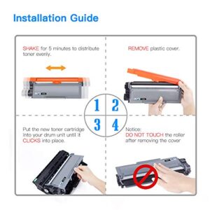 LxTek Compatible Toner Cartridge & Drum Unit Replacements for Brother TN660 TN630 TN-660 DR630 High Yield to use with HL-L2300D HL-L2320D HL-L2340DW HL-L2360DW(2 Toner Cartridges, 1 Drum Unit, 3 Pack)